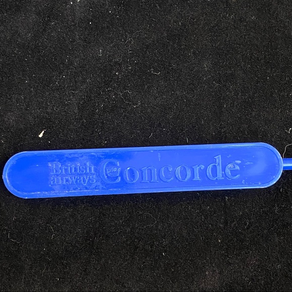 Vintage 70’s-80’s, Blue British Airways Concorde Drink Stirrer/Swizzle Stick. - Picture 9 of 16